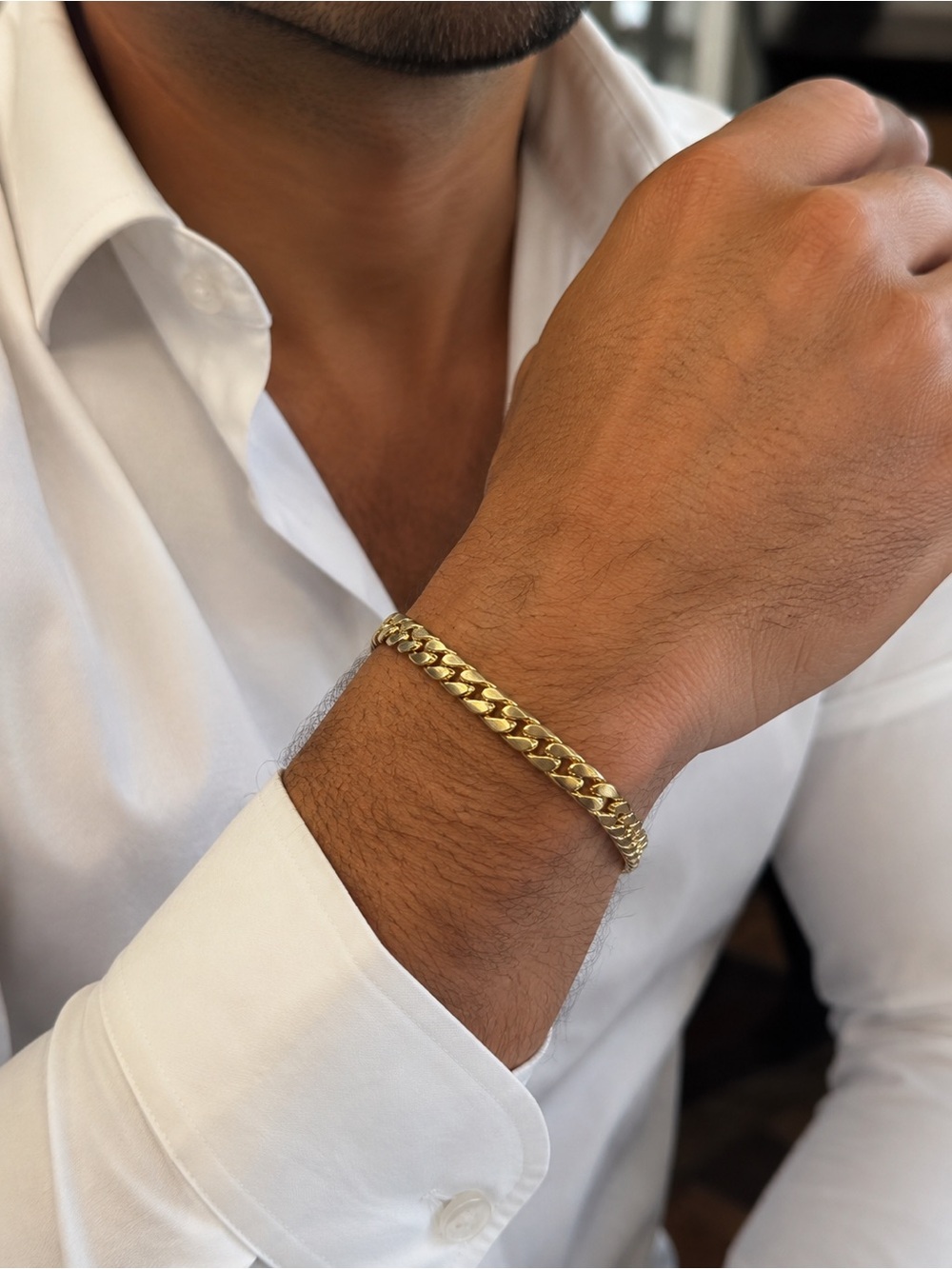 14k Stamped 8" 7mm Cuban Link Bracelet